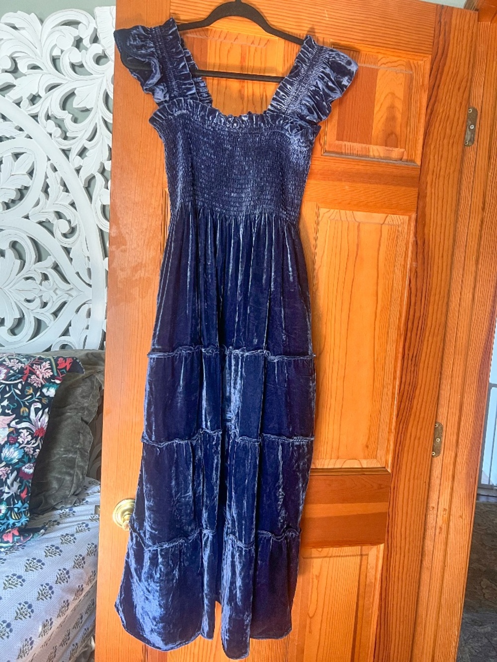 NWT Hill House Ellie Nap Dress in Navy Velvet, Medium